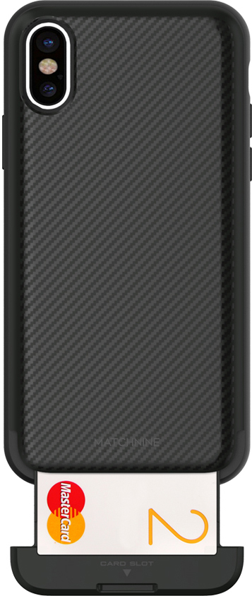 Matchnine Cardla Slot Carbon Case чехол для iPhone X, Black