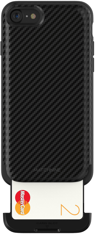 Matchnine Cardla Slot Carbon Case чехол для iPhone 7/8, Black