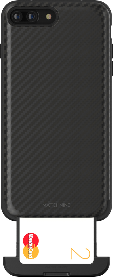 Matchnine Cardla Slot Carbon Case чехол для iPhone 7 Plus/8 Plus, Black