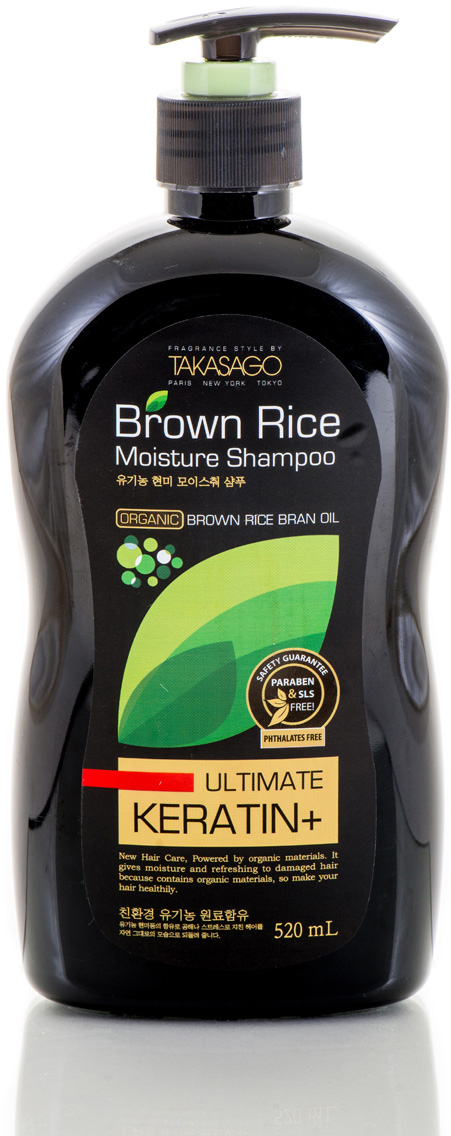 Brown Rice Шампунь увлажняющий Moisture Organic Bran Oil, 520 мл
