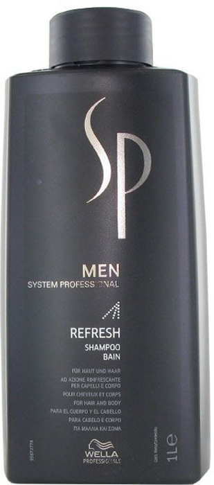 Wella SP Освежающий шампунь Men Refresh Shampoo, 1000 мл