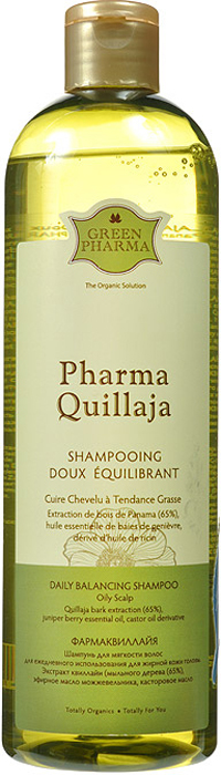 Greenpharma PharmaQuillaja  Шампунь для мягкости волос, для ежедневного использования, для жирной кожи головы, 500 мл
