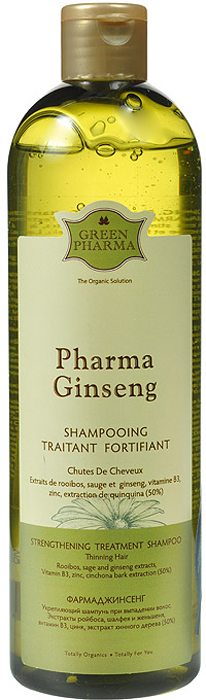 Greenpharma PharmaGinseng Укрепляющий шампунь, при выпадении волос, 500 мл
