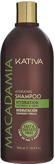 Kativa Интенсивно увлажняющий шампунь для нормальных и поврежденных волос MACADAMIA, 500мл