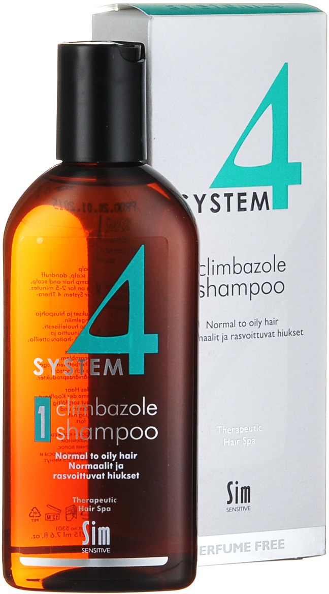 SIM SENSITIVE Терапевтический шампунь № 1 SYSTEM 4 Climbazole Shampoo 1, 215 мл