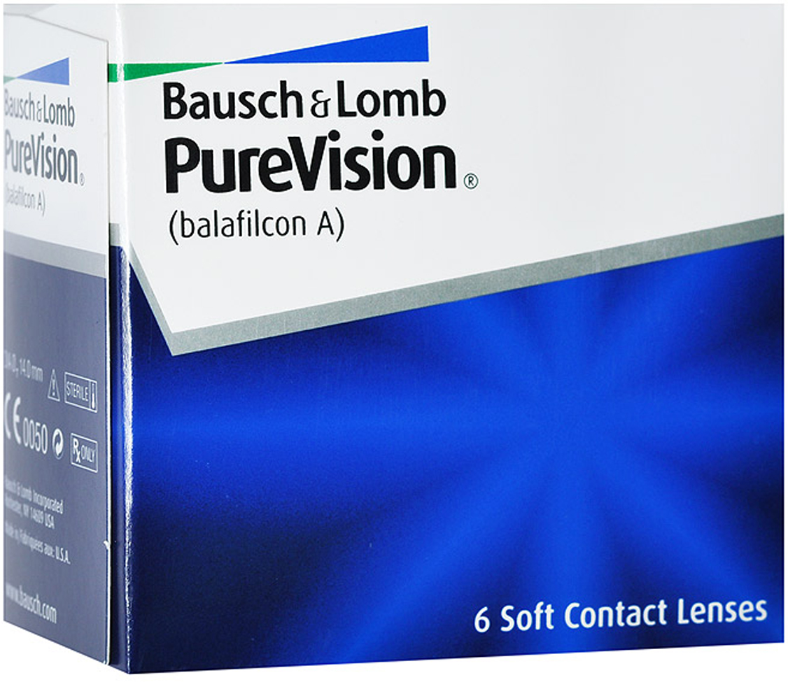 Bausch + Lomb контактные линзы PureVision (6шт / 8.3 / -1.25)