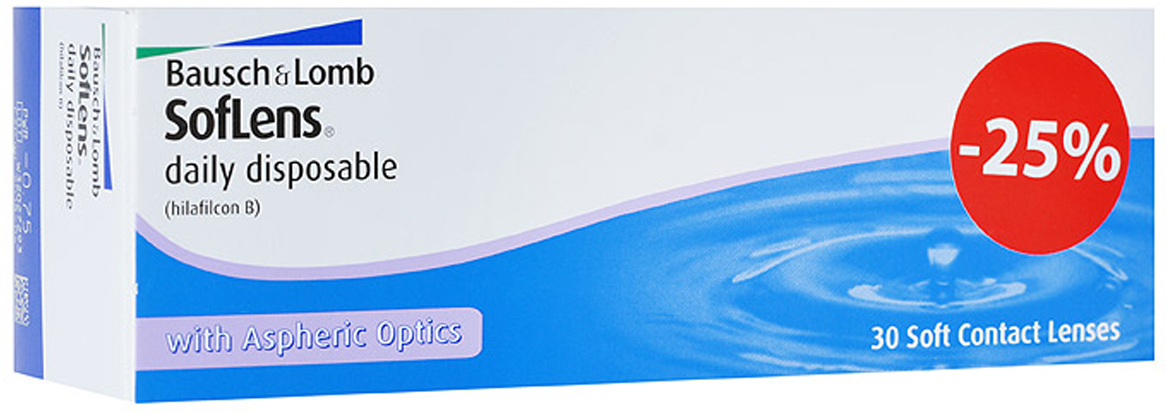 Bausch + Lomb контактные линзы SofLens Daily Disposable (30шт / 8.6 / -1.25)