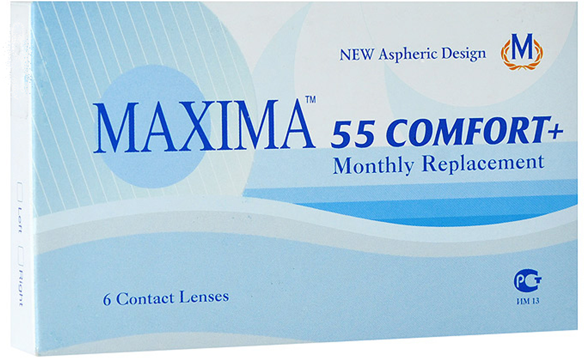 Maxima контактные линзы 55 Comfort Plus (6шт / 8.6 / -1.25)