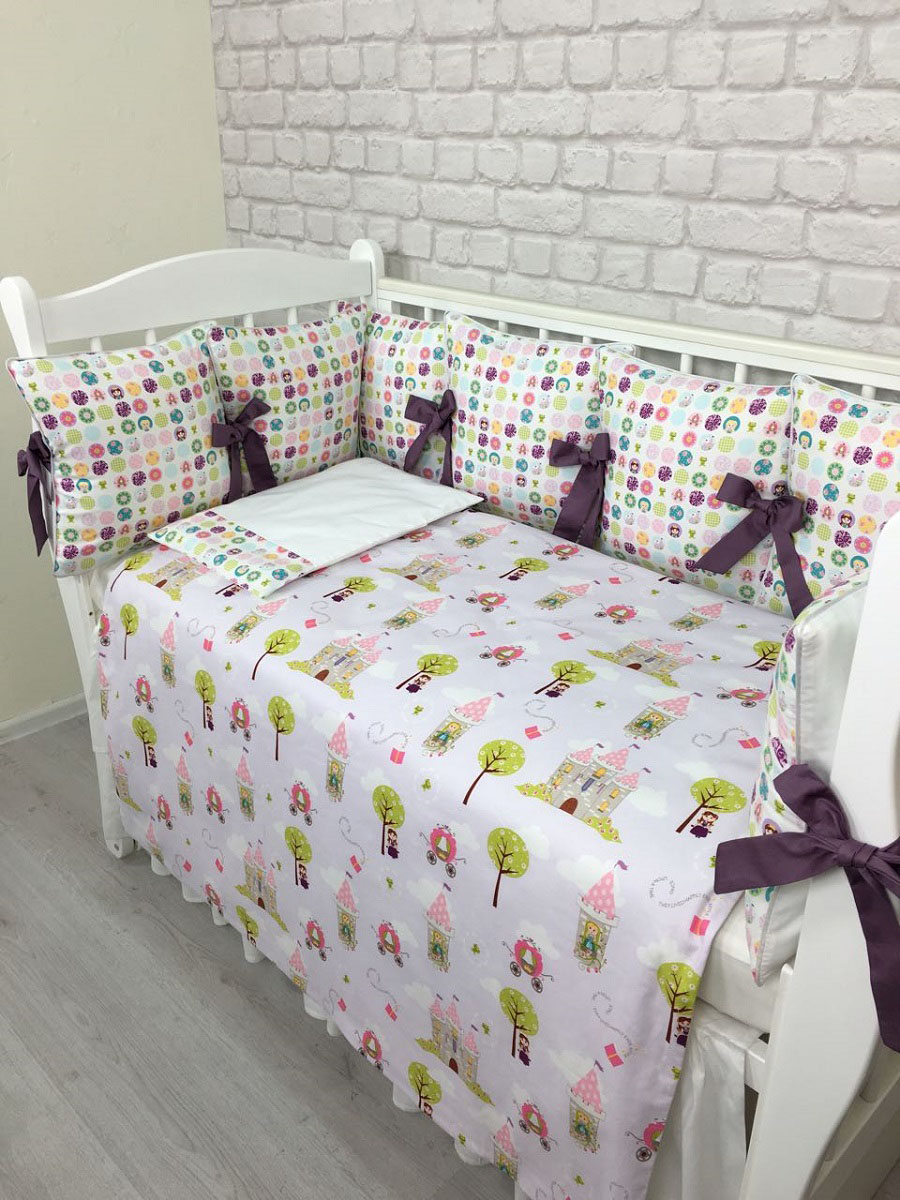 MARELE Комплект детского постельного белья в кроватку Принцесса на горошине 17 предметов