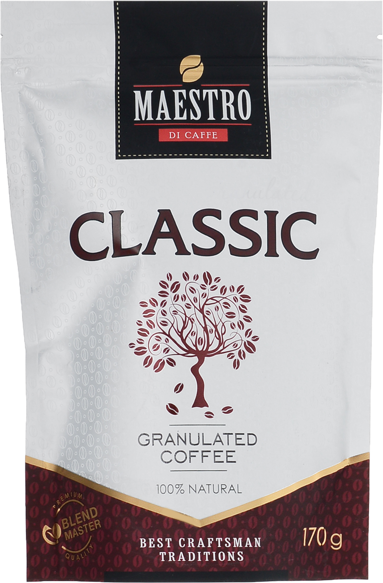 Maestro Di Caffe Classic кофе растворимый гранулированный, 170 г maestro di caffe superior кофе растворимый сублимированный 90 г