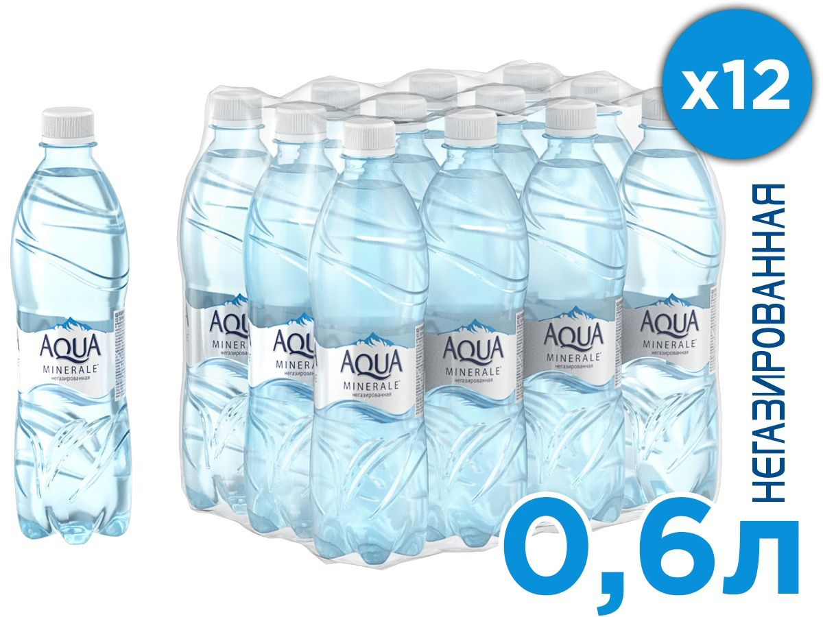 Aqua Minerale вода питьевая негазированная, 12 штук по 0,6 л aqua minerale вода газированная питьевая 1 л