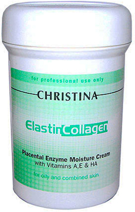 Christina Увлажняющий крем с плацентой, энзимами, коллагеном и эластином Elastin Collagen Placental Enzyme Moisture Cream with Vit A, E and HA 250 мл