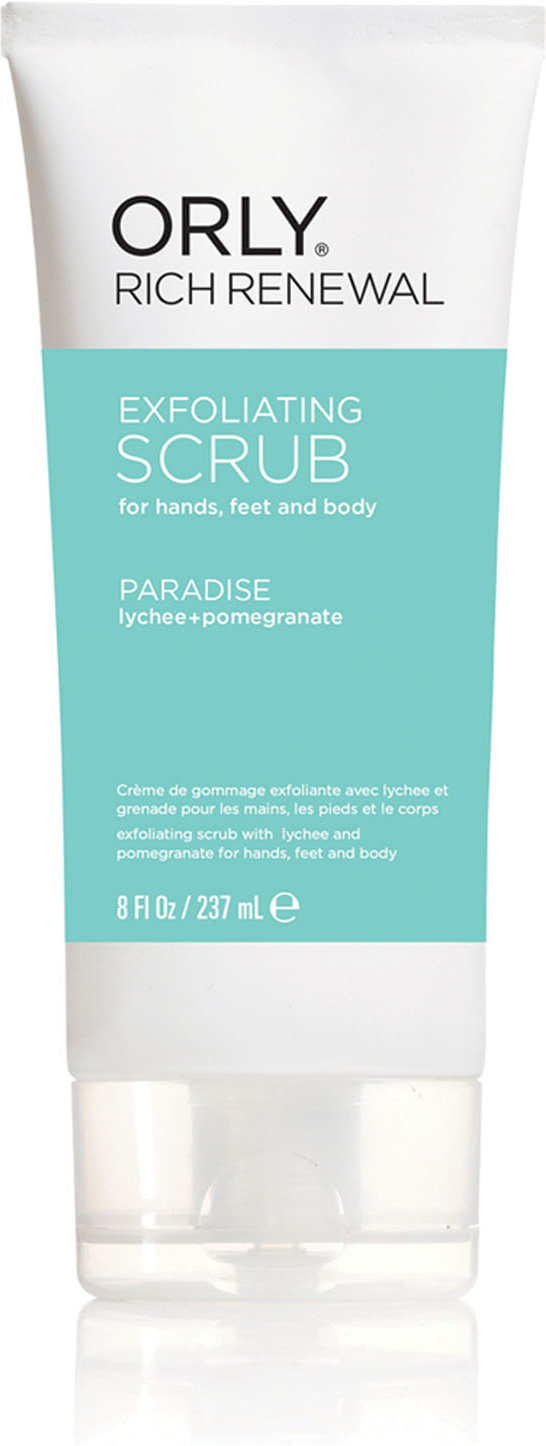 Здесь продается Orly Скраб для рук, ног и тела "Rich Renewal Exfoliating Scrub Paradise", восстанавливающий, с ароматом личи и граната, 237 мл Фото Orly Скраб для рук, ног и тела "Rich Renewal Exfoliating Scrub Paradise", восстанавливающий, с ароматом личи и граната, 237 мл