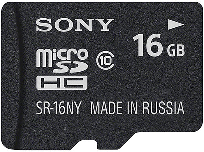 Sony microSDHC Class 10 UHS-I 16Gb карта памяти с адаптером