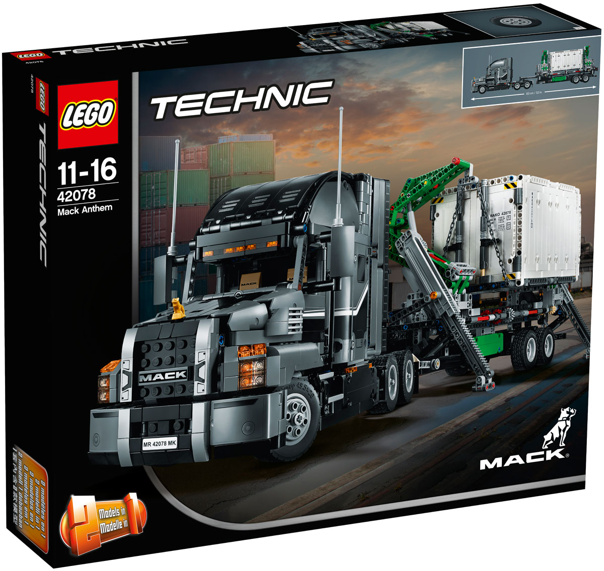 LEGO Technic Конструктор Грузовик MACK 42078