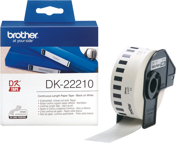 Brother DK22210, White лента для матричного принтера 29 мм