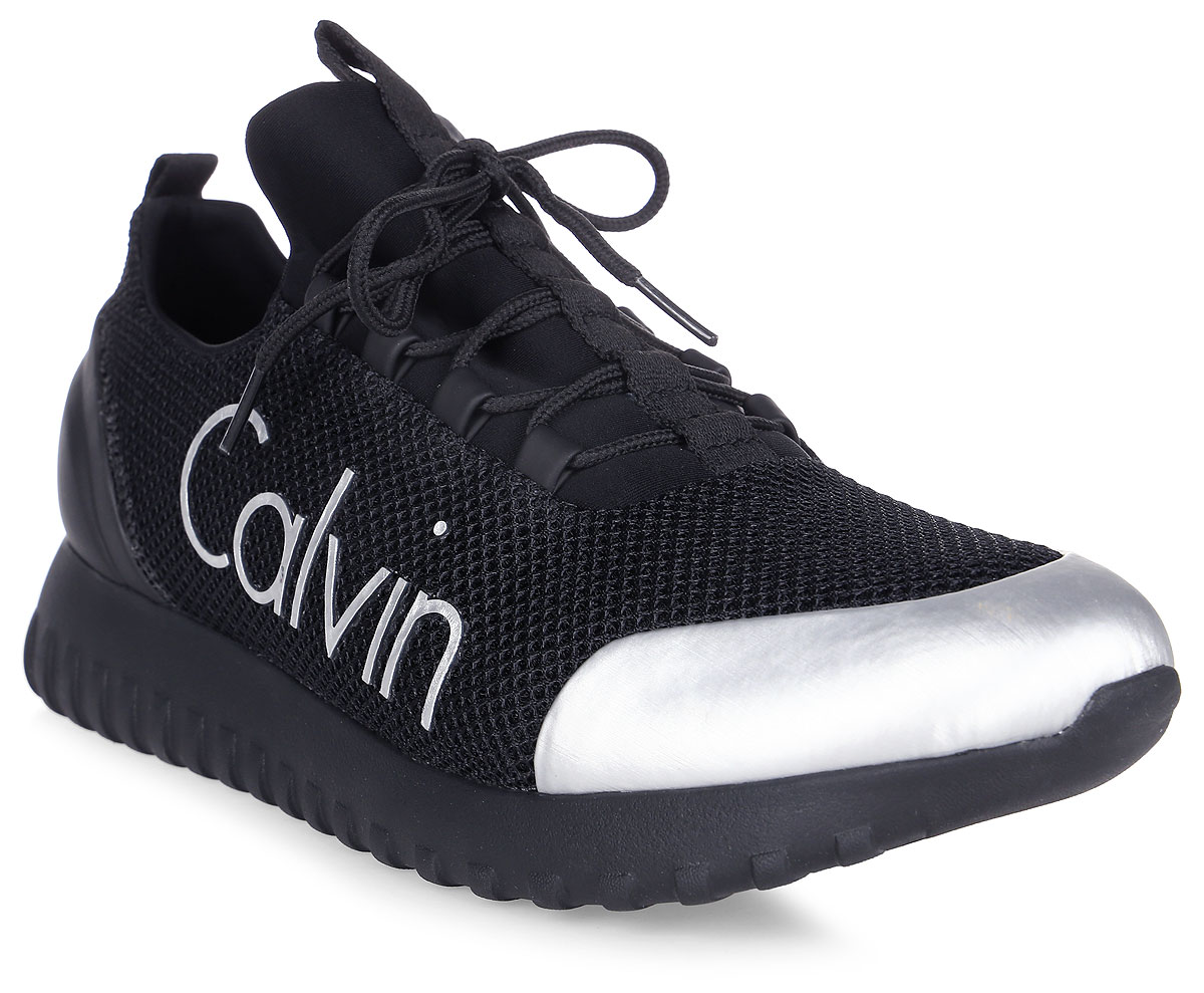 Кроссовки мужские Calvin Klein Jeans, цвет: черный, серебристый. S0506. Размер 44