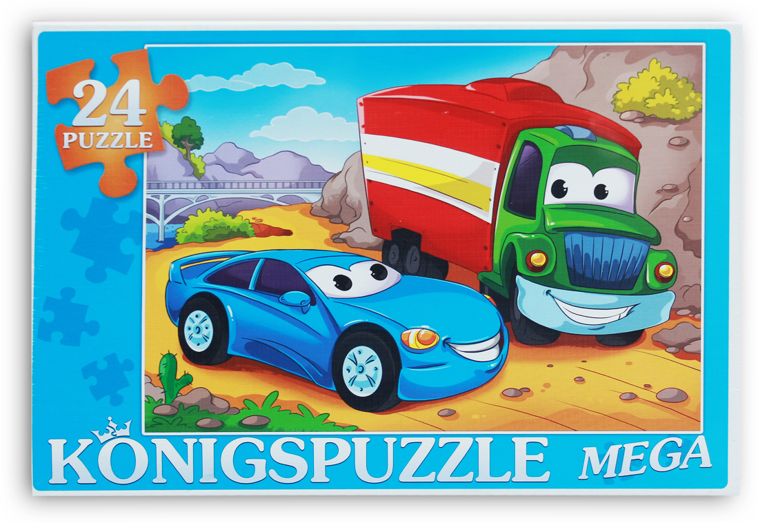 Konigspuzzle Мега-пазл для малышей Веселый транспорт