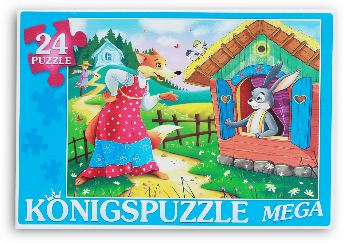 Konigspuzzle Мега-пазл для малышей Заюшкина избушка-1