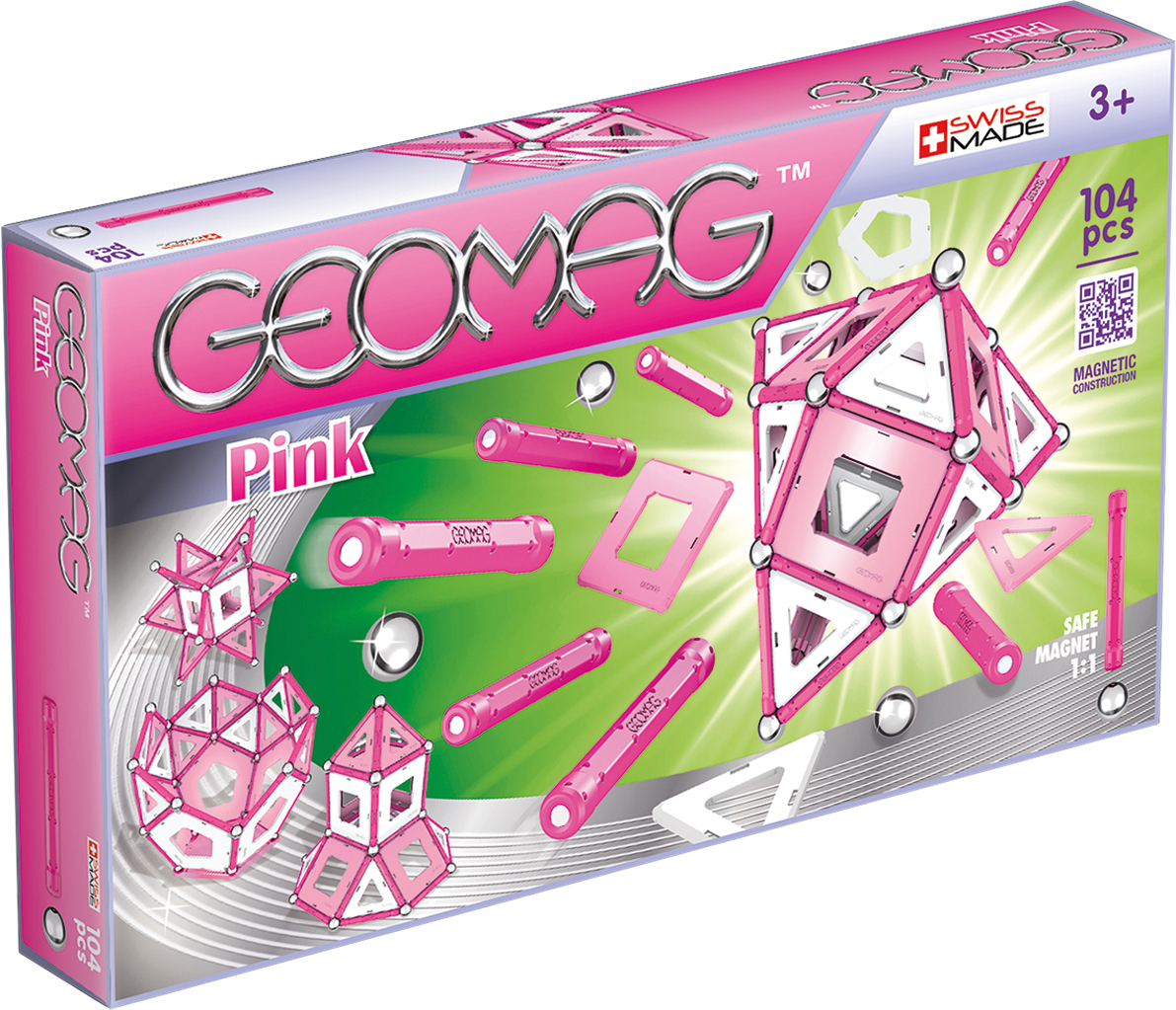 Geomag Конструктор магнитный Pink 104 элемента