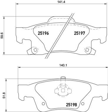Колодки тормозные дисковые Brembo, задние. P37016P37016 Колодки тормозные дисковые Brembo, задние. P37016P37016