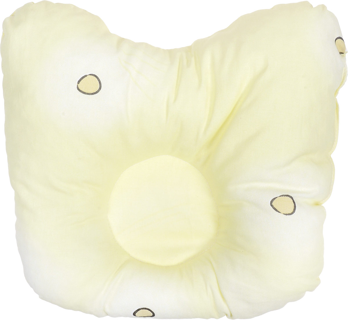 Сонный гномик Подушка анатомическая для младенцев цвет желтый 27 х 27 см
