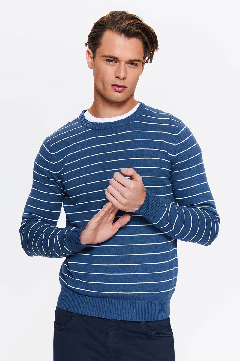 Свитер мужской Top Secret, цвет: синий. SSW2257NIS. Размер XXL (52)