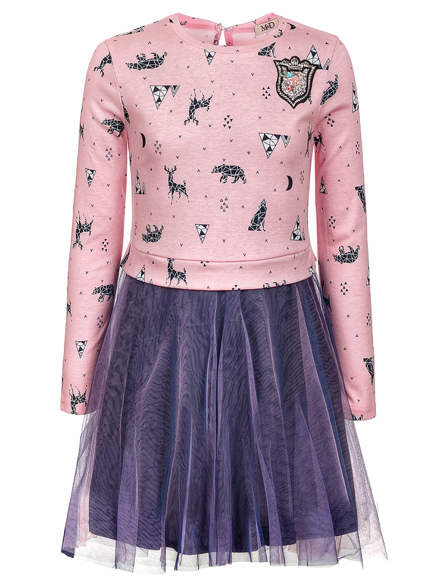 Платье для девочек M&D, цвет: розовый. 18221200305. Размер 116