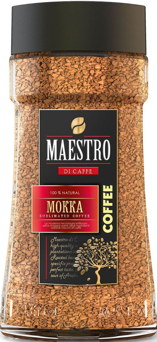 Maestro di caffe Mokka кофе растворимый с молотым, 95 г maestro di caffe superior кофе растворимый сублимированный 90 г