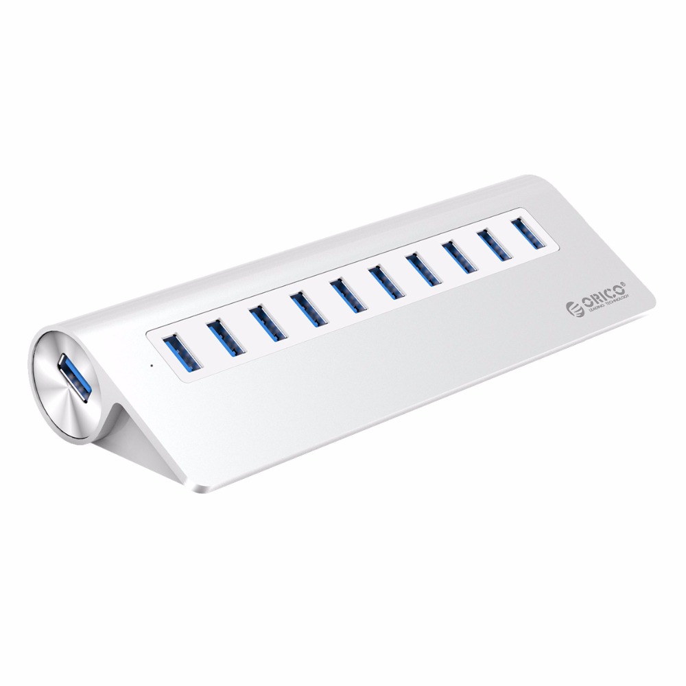 Orico M3H10, Silver USB-концентратор
