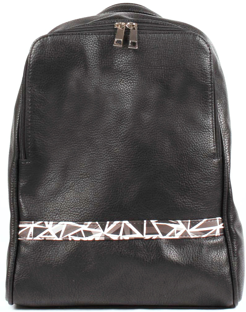 Рюкзак женский Медведково, цвет: черный, белый. 17с0203-к14