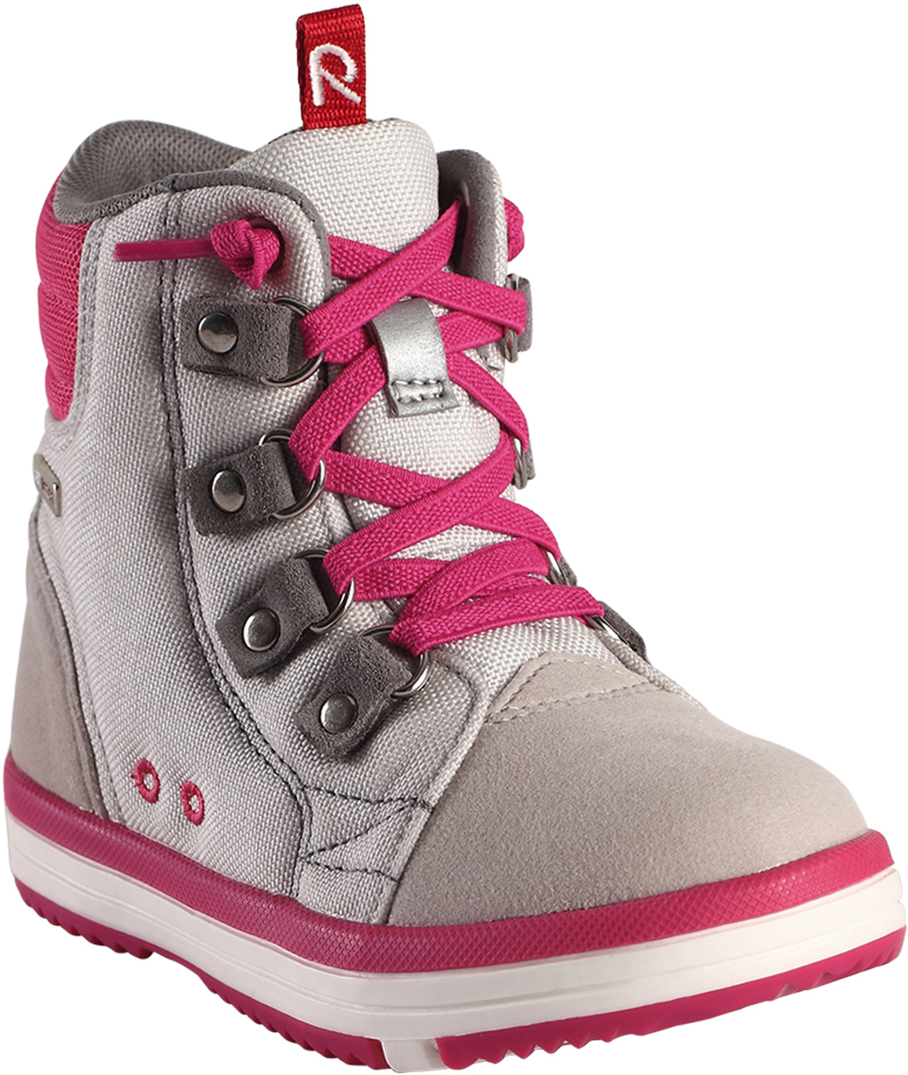 Ботинки детские Reima, цвет: розовый, серый. 5693439140. Размер 24