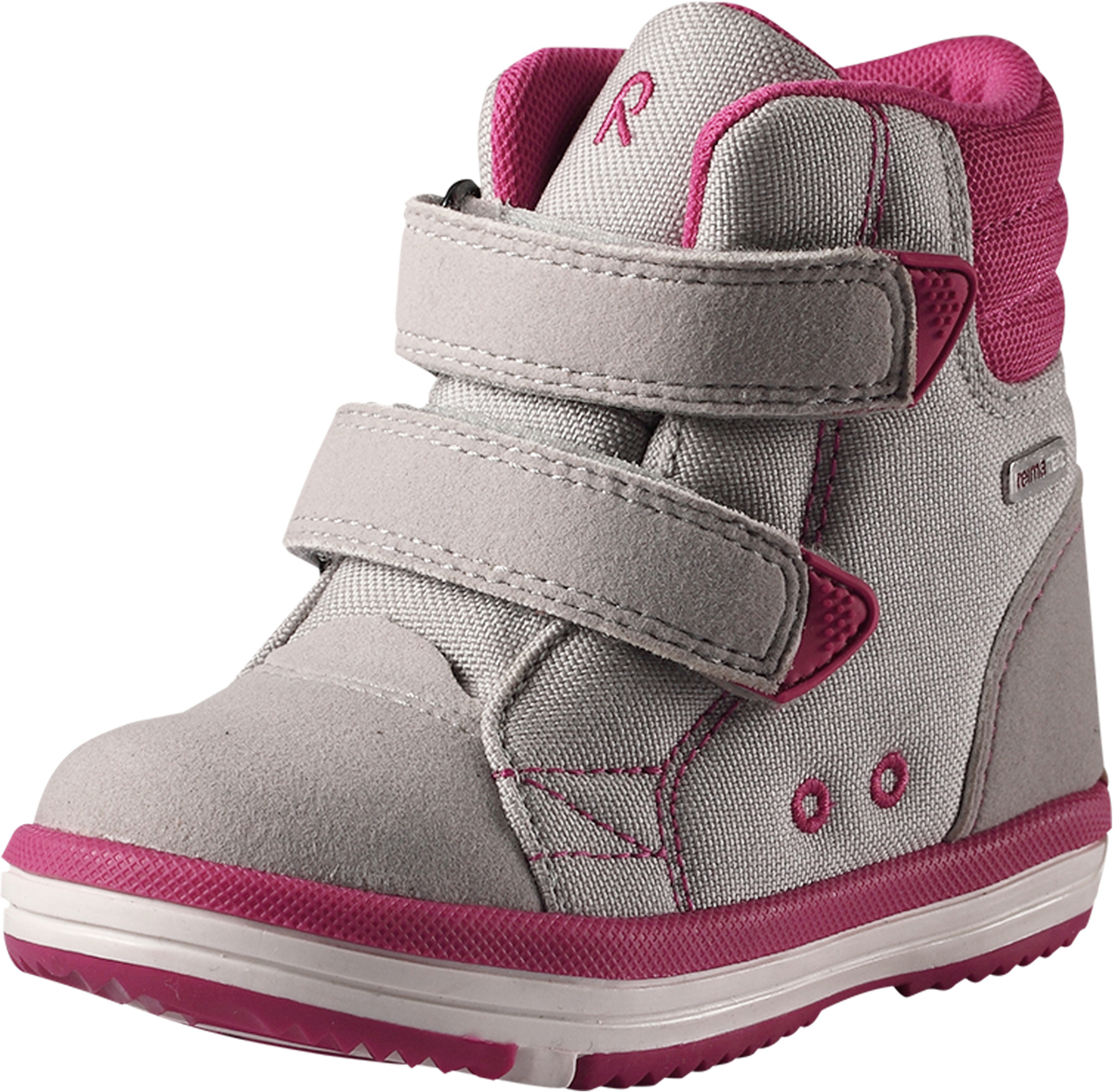 Ботинки детские Reima, цвет: розовый, серый. 5693449140. Размер 29