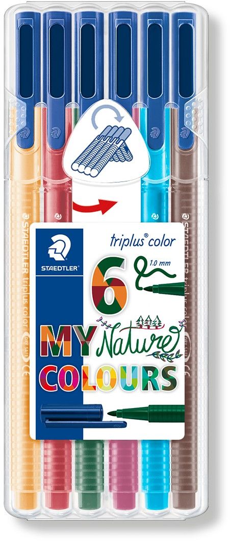 Staedtler Набор фломастеров Triplus Color Натуральные цвета 6 цветов