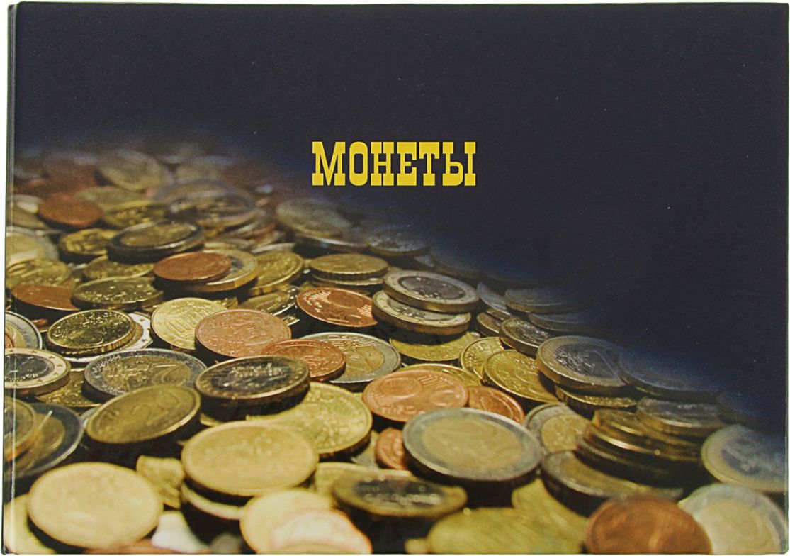 Альбом для монет, горизонтальный, на кольцах, 10 листов, 240 монет, 230 х 170 мм. 1944978