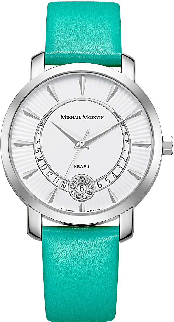 Часы наручные женские Mikhail Moskvin, цвет: серебристый, зеленый. 1253A1L1-13
