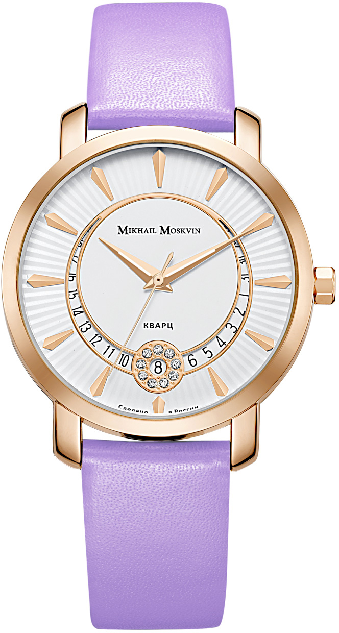 Часы наручные женские Mikhail Moskvin, цвет: золотистый, фиолетовый. 1253A3L2-12