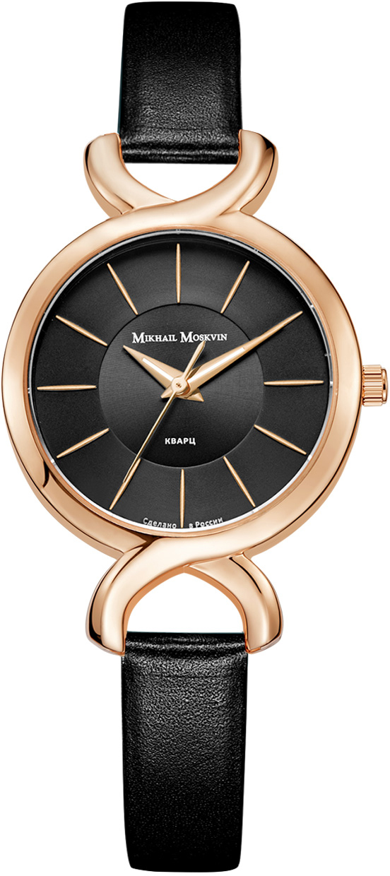 Часы наручные женские Mikhail Moskvin, цвет: золотистый, черный. 1258A3L4-1