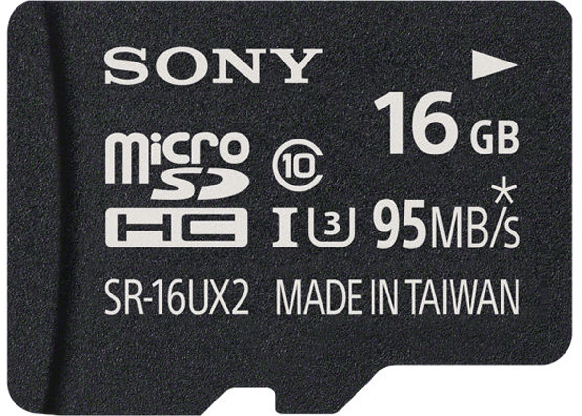 Sony SR-UX2A microSDHC Class 10 UHS-1 U3 16GB карта памяти с адаптером