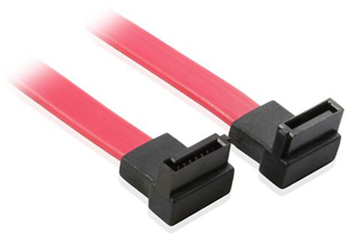 GCR GC-ST111, Red кабель интерфейсный угловой SATA II (1 м)
