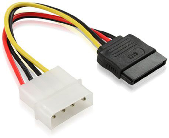 GCR GC-ST201 кабель питания MOLEX 4pin / SATA 15pin (0,15 м)