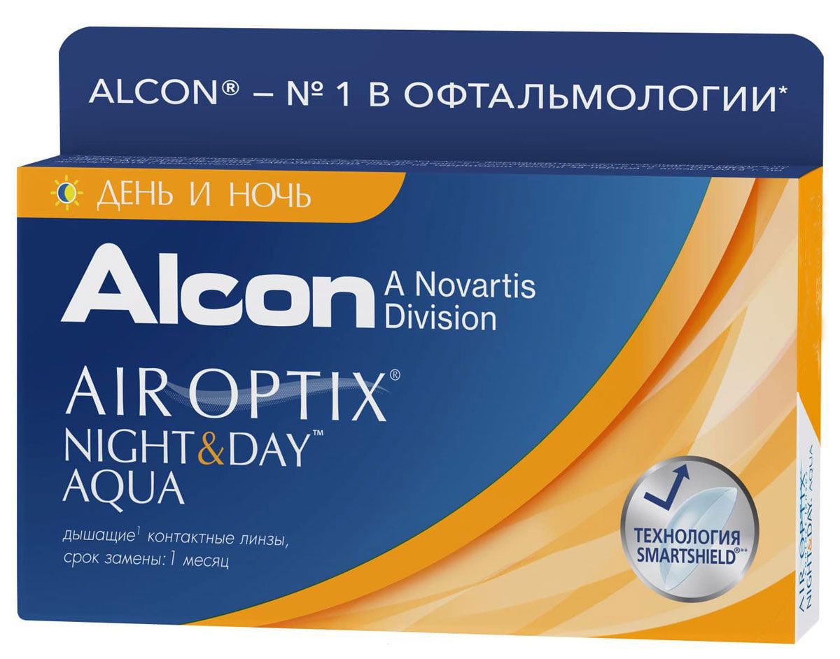 Alcon-CIBA Vision контактные линзы Air Optix Night & Day Aqua (3шт / 8.4 / -1.50)