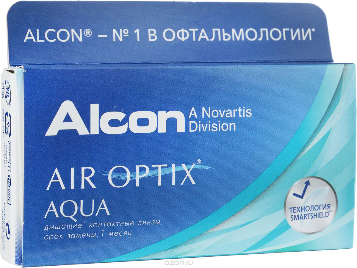 Alcon-CIBA Vision контактные линзы Air Optix Aqua (3шт / 8.6 / 14.20 / -4.25)