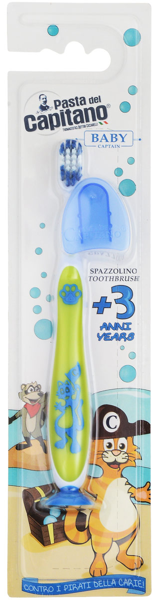 Pasta del Capitano Детская зубная щетка от 3 лет мягкая цвет салатовый
