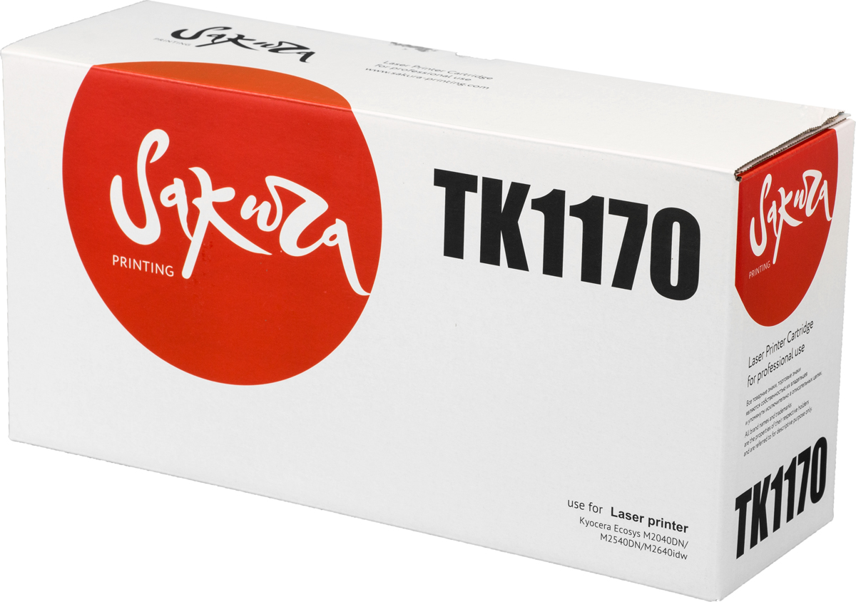 Sakura TK1170, Black тонер-картридж для Kyocera Mita ECOSYS m2040dn/m2540dn/m2640idw