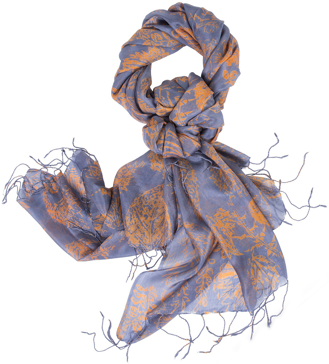 Палантин женский Michel Katana, цвет: мультиколор. S20-LEAF/CHARC. Размер 110 x 180 см