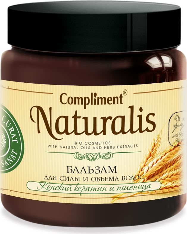 Compliment Натуралис Бальзам для волос Конский кератин и пшеница, 500 мл