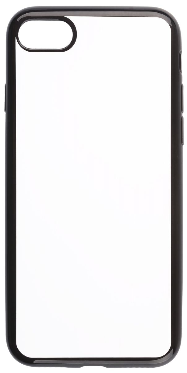 Skinbox 4People Silicone Chrome Border чехол-накладка для Apple iPhone 7, Black