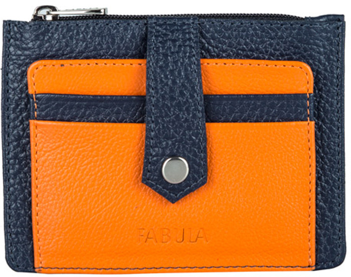 Кредитница женская Fabula, цвет: темно-синий, оранжевый. K.29.BK