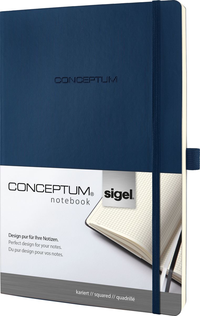 Sigel Блокнот Conceptum Softcover 97 листов в клетку формат A4 цвет темно-синий